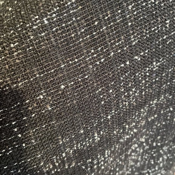Loft Black White Speckled Tweed Blazer Jacket Career Lined Open Hook Closure 4 - Picture 5 of 8